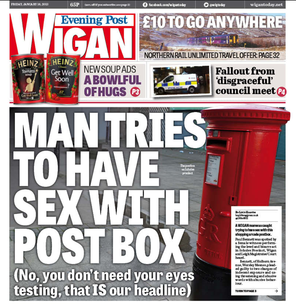 Anorak News ‘man Tries To Have Sex With Post Box Is Nothing Safe
