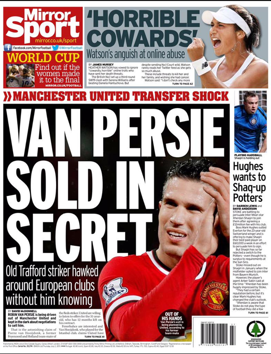 Robin Van Persie sold