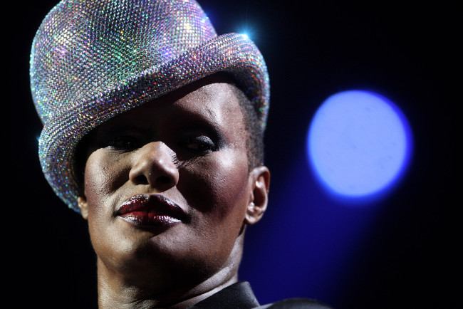 LIVERPOOL, UNITED KINGDOM - NOVEMBER 06:  Grace Jones onstage at the MTV Europe Music Awards, held at the Echo Arena on November 6, 2008 in Liverpool, England.  (Photo by Getty Images/Getty Images)