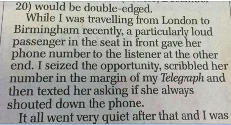 daily telegraph letter of the year