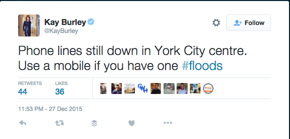 Kay Burley offers top tips to York flood victims