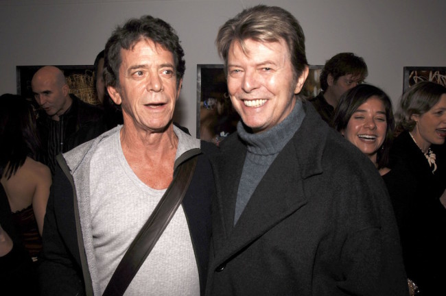 NEW YORK - JANUARY 19: Lou Reed (L) and David Bowie (R) attend the opening of Lou Reed NY photography exhibit at the Gallery at Hermes on January 19, 2006 in New York City. (Photo by Andrew H. Walker/Getty Images)