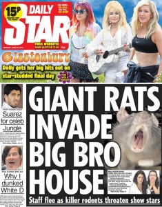 killer giant invading german scottish rats britain daily star, daily express tabloids