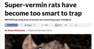 killer giant invading german scottish rats britain daily star, daily express tabloids