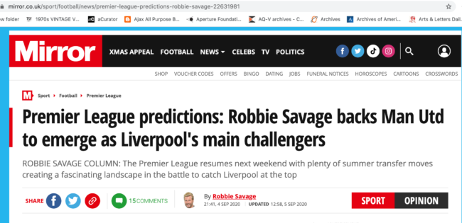 Robbie Savage Spurs