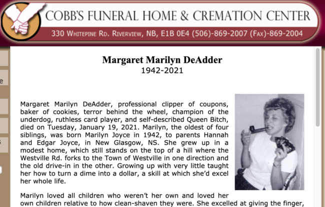Great obituary 